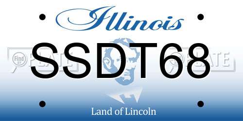 SSDT68 Illinois License Plate