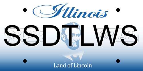 SSDTLWS Illinois License Plate