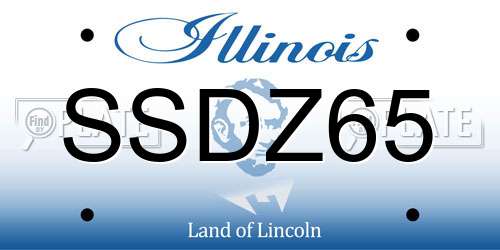 SSDZ65 Illinois License Plate