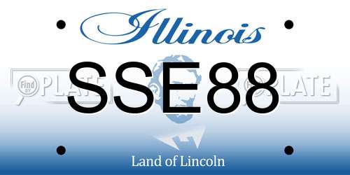 SSE88 Illinois License Plate