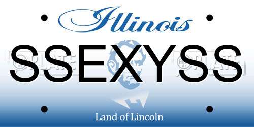 SSEXYSS Illinois License Plate