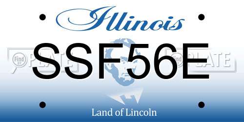 SSF56E Illinois License Plate