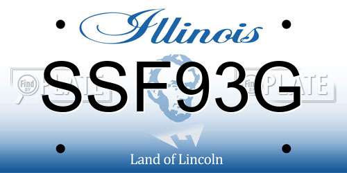 SSF93G Illinois License Plate