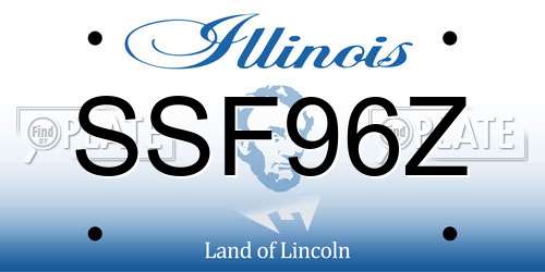 SSF96Z Illinois License Plate