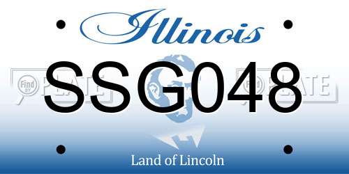 SSG048 Illinois License Plate