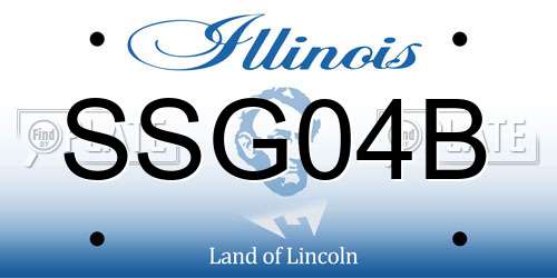 SSG04B Illinois License Plate