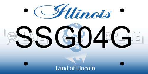 SSG04G Illinois License Plate
