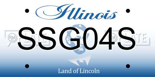 SSG04S Illinois License Plate