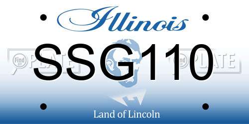 SSG110 Illinois License Plate