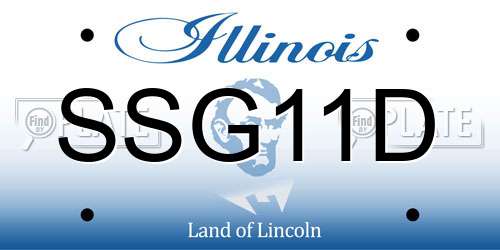 SSG11D Illinois License Plate