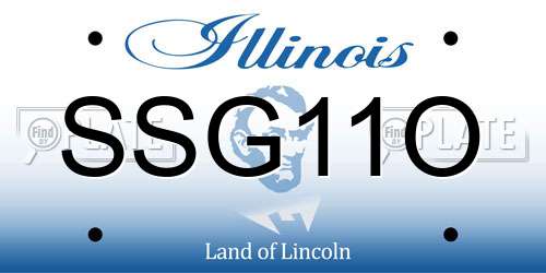 SSG11O Illinois License Plate