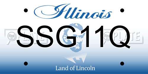 SSG11Q Illinois License Plate