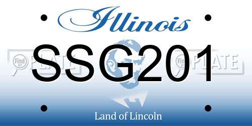 SSG201 Illinois License Plate