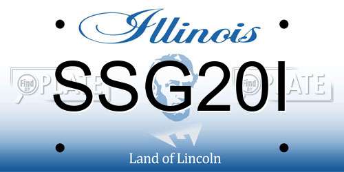 SSG20I Illinois License Plate