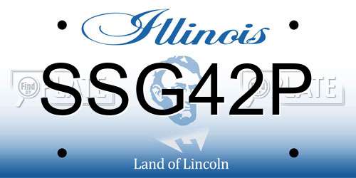 SSG42P Illinois License Plate