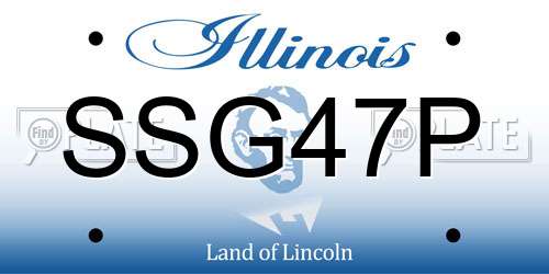 SSG47P Illinois License Plate