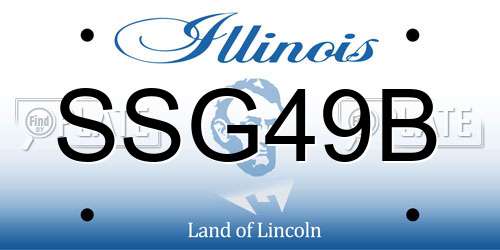 SSG49B Illinois License Plate