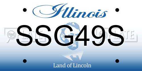 SSG49S Illinois License Plate