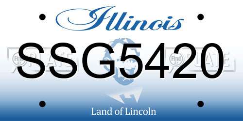 SSG5420 Illinois License Plate