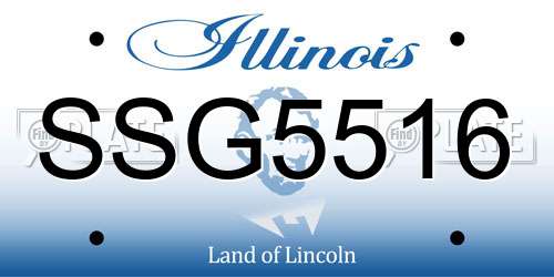 SSG5516 Illinois License Plate