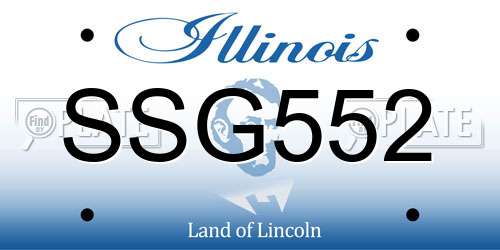 SSG552 Illinois License Plate