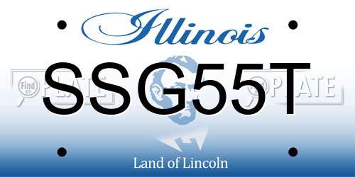 SSG55T Illinois License Plate