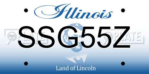 SSG55Z Illinois License Plate