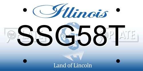 SSG58T Illinois License Plate