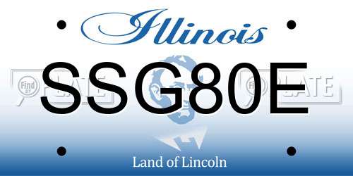SSG80E Illinois License Plate