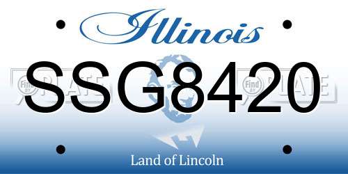 SSG8420 Illinois License Plate