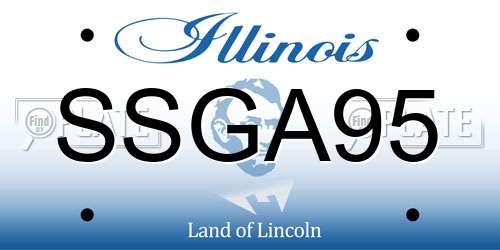 SSGA95 Illinois License Plate