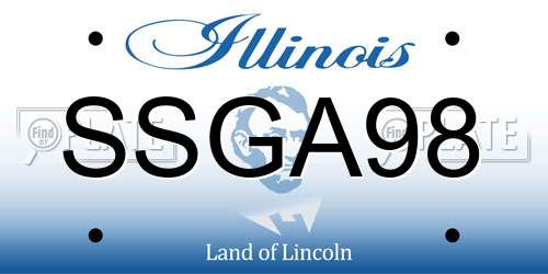 SSGA98 Illinois License Plate