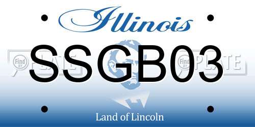 SSGB03 Illinois License Plate