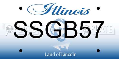 SSGB57 Illinois License Plate