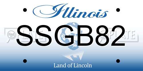 SSGB82 Illinois License Plate