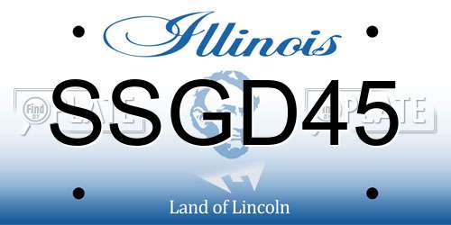 SSGD45 Illinois License Plate