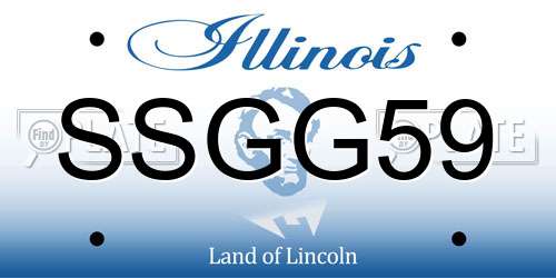 SSGG59 Illinois License Plate