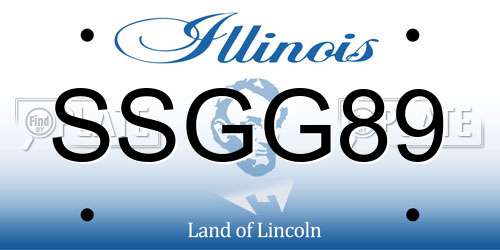 SSGG89 Illinois License Plate
