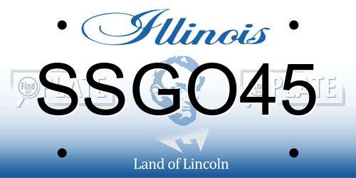SSGO45 Illinois License Plate