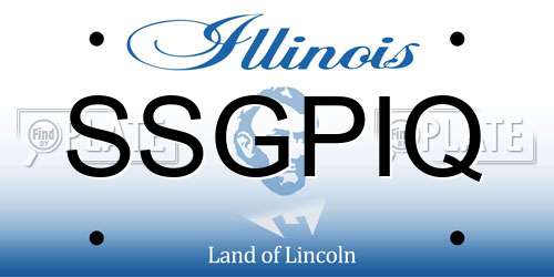SSGPIQ Illinois License Plate