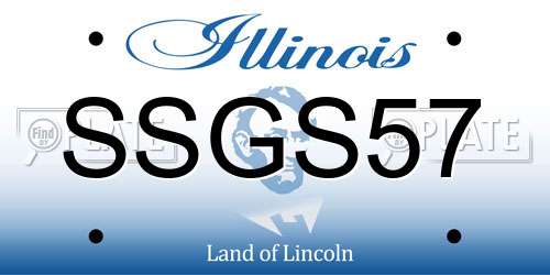 SSGS57 Illinois License Plate