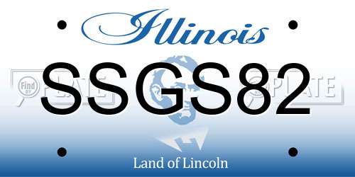 SSGS82 Illinois License Plate