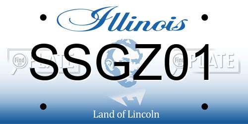 SSGZ01 Illinois License Plate