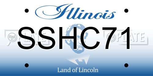 SSHC71 Illinois License Plate