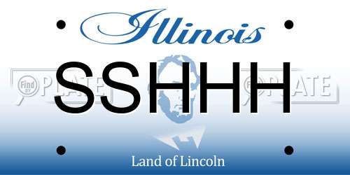 SSHHH Illinois License Plate
