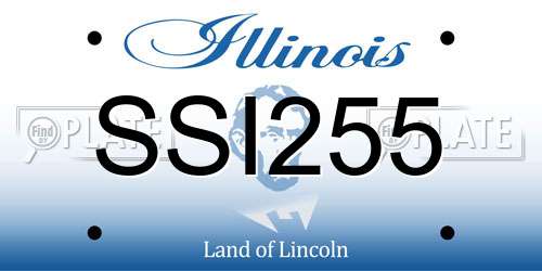 SSI255 Illinois License Plate