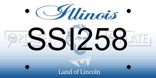 SSI258 Illinois License Plate