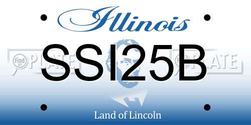 SSI25B Illinois License Plate
