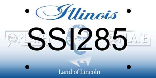 SSI285 Illinois License Plate