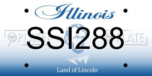 SSI288 Illinois License Plate